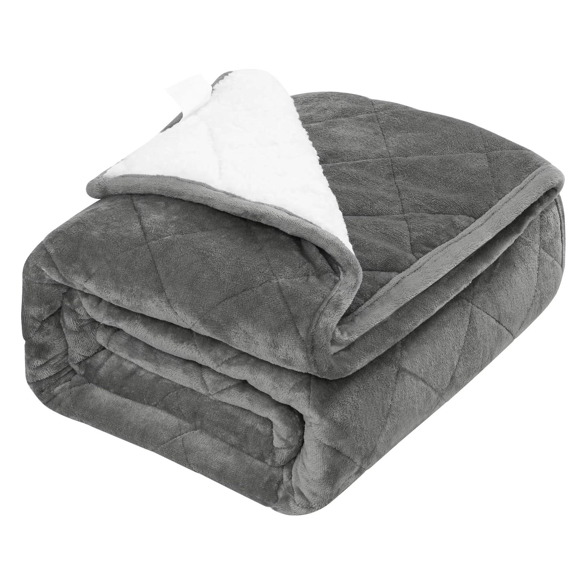 7/9/11Kg Therapeutic Weighted Blanket for Adults Stress Insomnia Anxiety Double Sided Flannel Sherpa Fleece Blanket