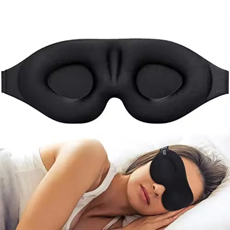 Eye Mask for Sleeping 3D Contoured Cup Blindfold Concave Molded Night Sleep Mask Block Out Light with Women Men with Earplugs